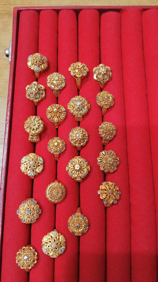 Sona Polish Gold-Plated RP Ring – Size 17 from Beejays Jewellery