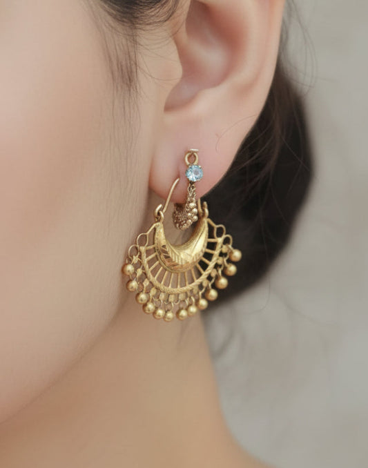 Gold-Plated Chand Bali Earrings from Beejays Jewellery