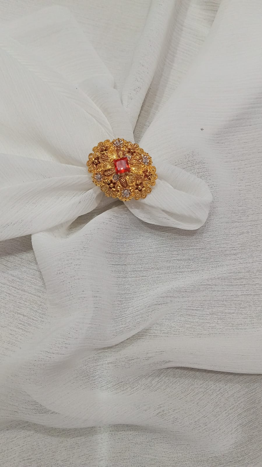 Floral Turkish Cocktail Ring