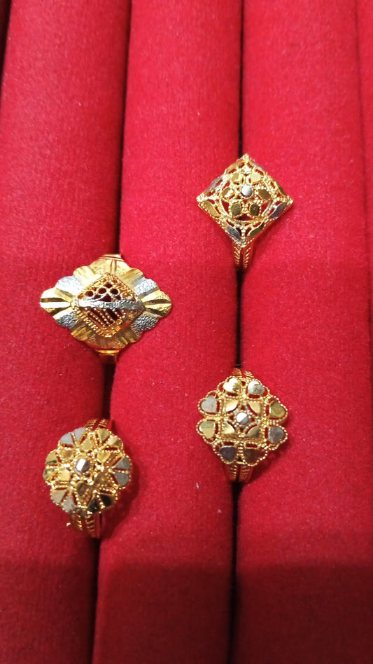 Sona Polish Gold-Plated RP Ring – Size 9 from Beejays Jewellery
