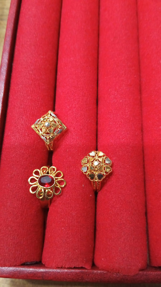 Sona Polish Gold-Plated RP Ring – Size 10 from Beejays Jewellery