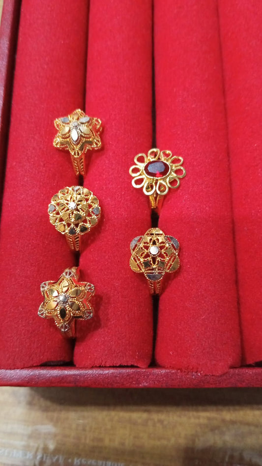 Sona Polish Gold-Plated RP Ring – Size 11 from Beejays Jewellery