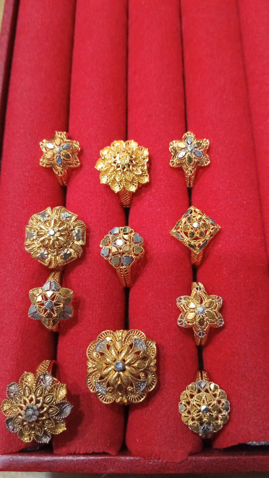 Sona Polish Gold-Plated RP Ring – Size 12 from Beejays Jewellery