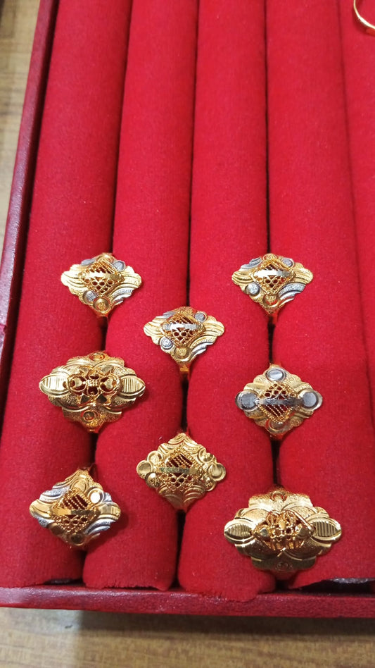 Sona Polish Gold-Plated RP Ring – Size 12 from Beejays Jewellery