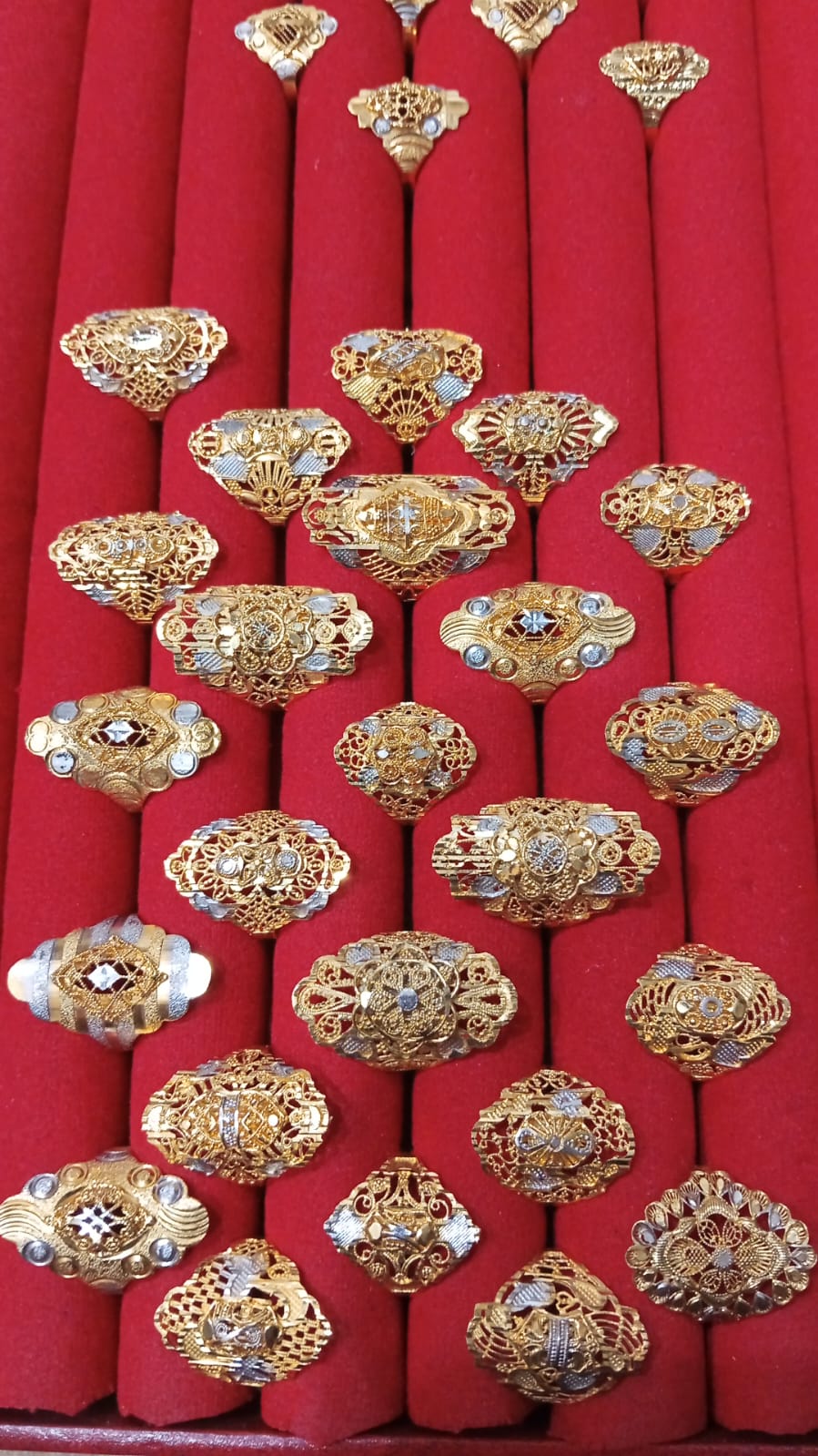 Sona Polish Gold-Plated RP Ring – Size 15 from Beejays Jewellery