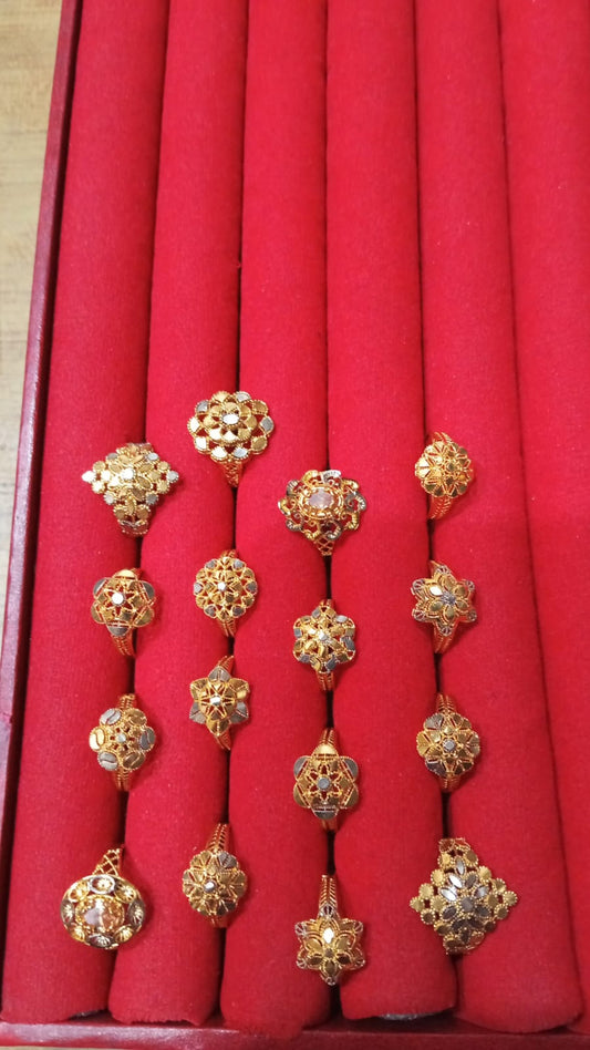 Sona Polish Gold-Plated RP Ring – Size 15 from Beejays Jewellery