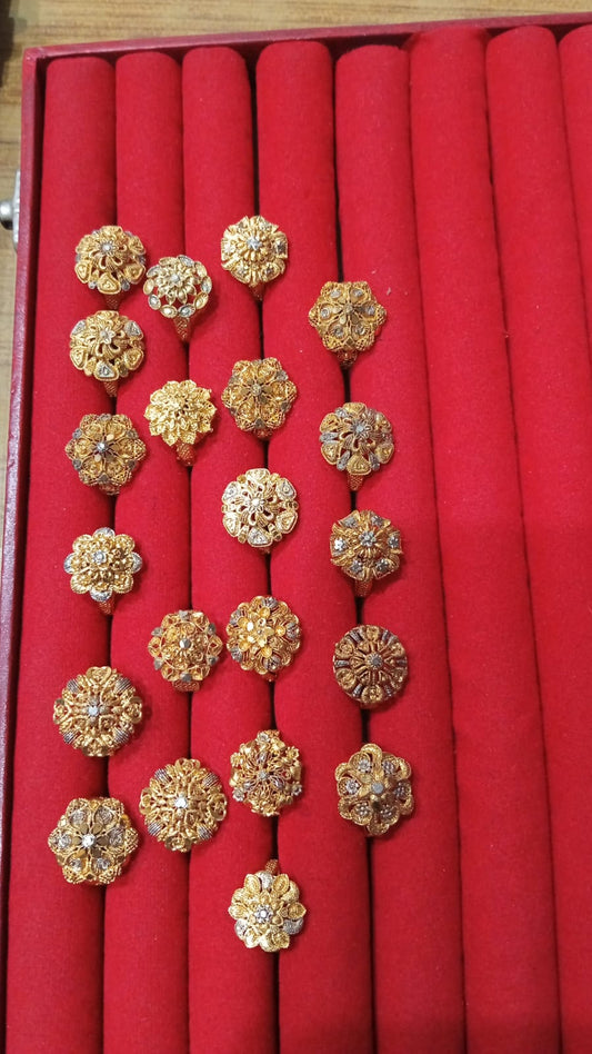 Sona Polish Gold-Plated RP Ring – Size 15 from Beejays Jewellery