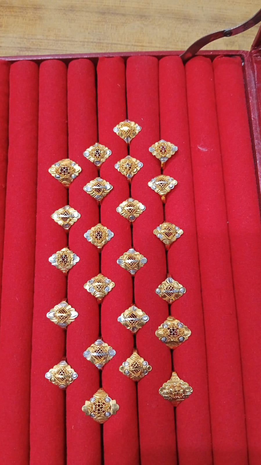 Sona Polish Gold-Plated RP Ring – Size 15 from Beejays Jewellery