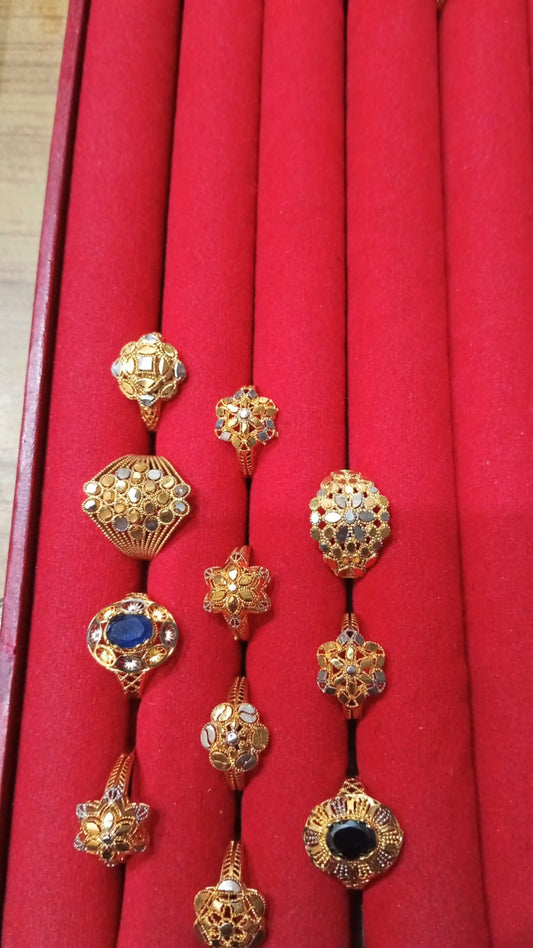 Sona Polish Gold-Plated RP Ring – Size 16 from Beejays Jewellery