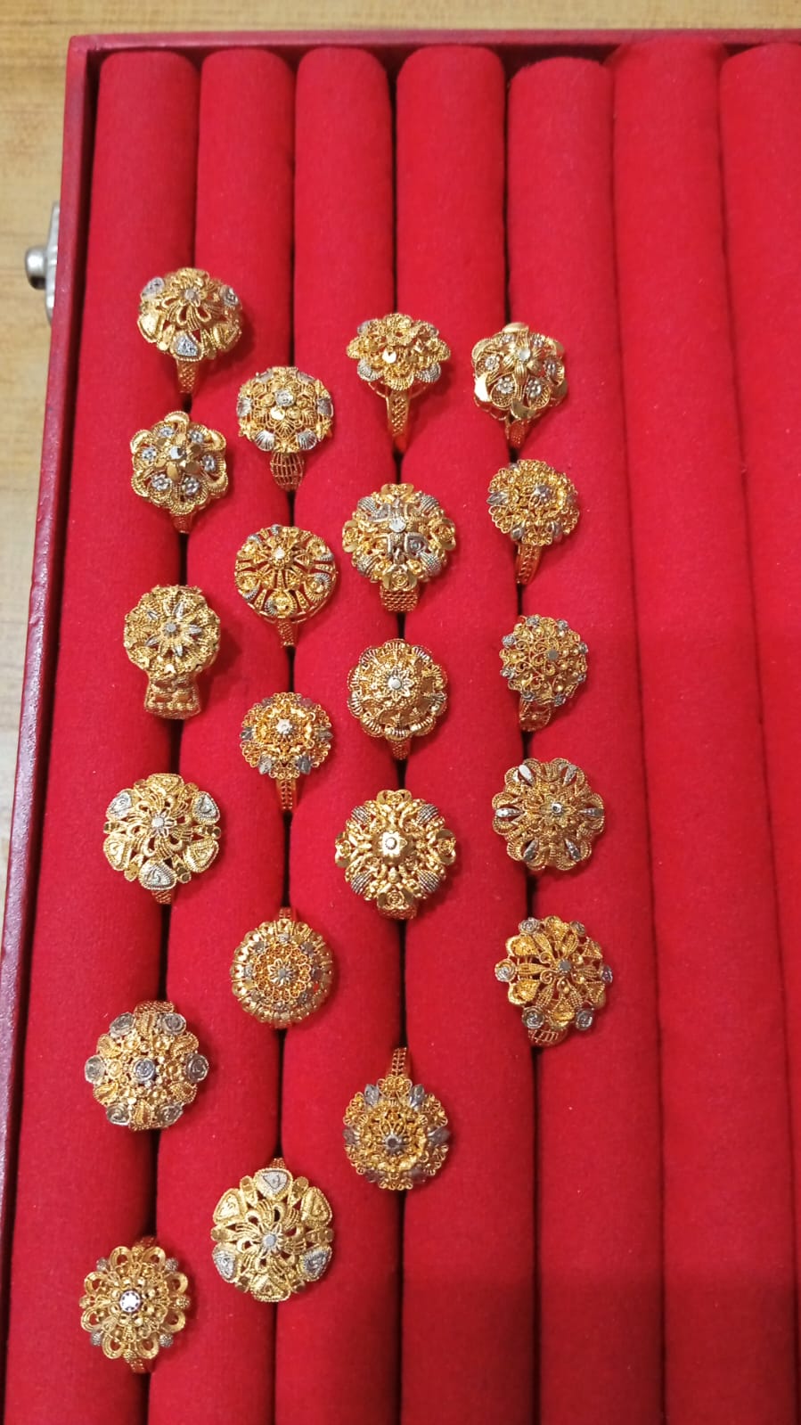 Sona Polish Gold-Plated RP Ring – Size 17 from Beejays Jewellery