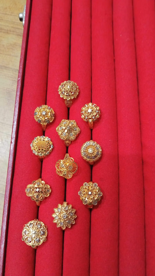 Sona Polish Gold-Plated RP Ring – Size 19 from Beejays Jewellery
