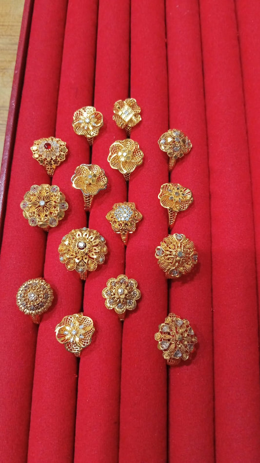 Sona Polish Gold-Plated RP Ring – Size 20 from Beejays Jewellery
