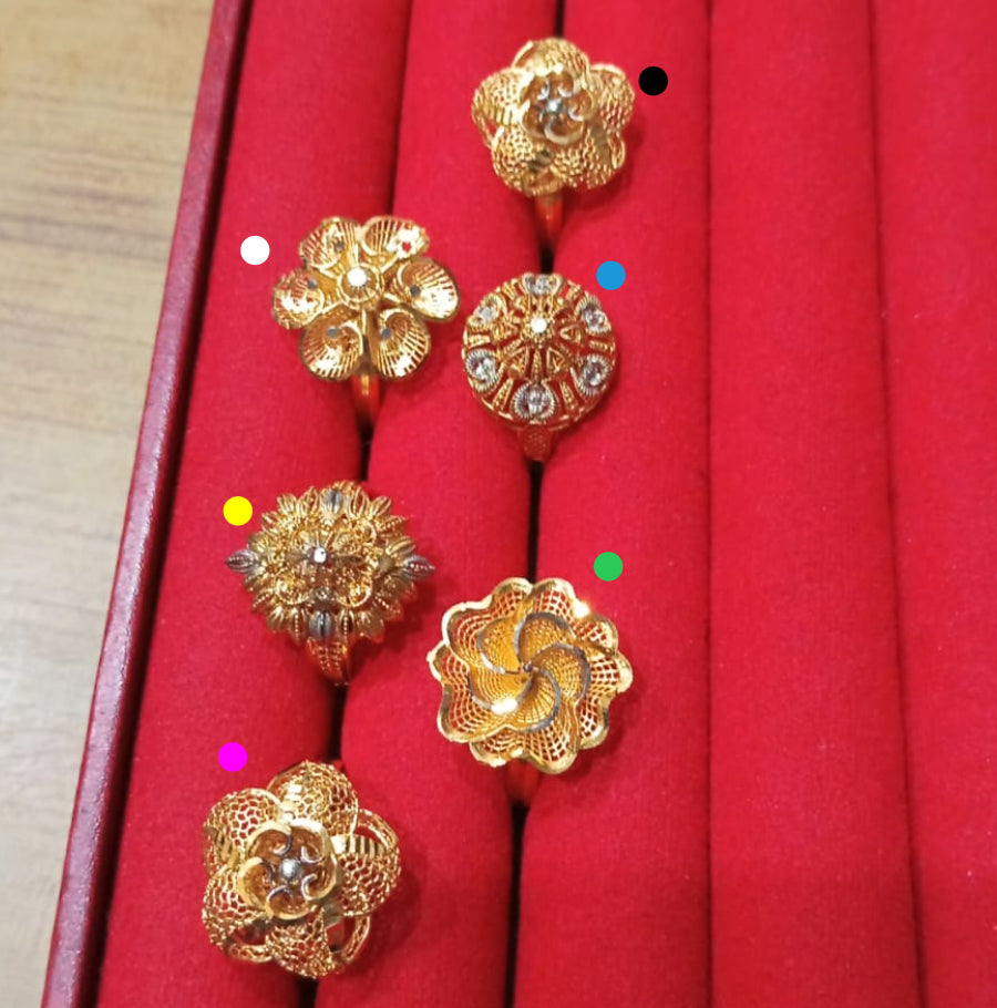Sona Polish Gold-Plated RP Ring – Size 26 from Beejays Jewellery