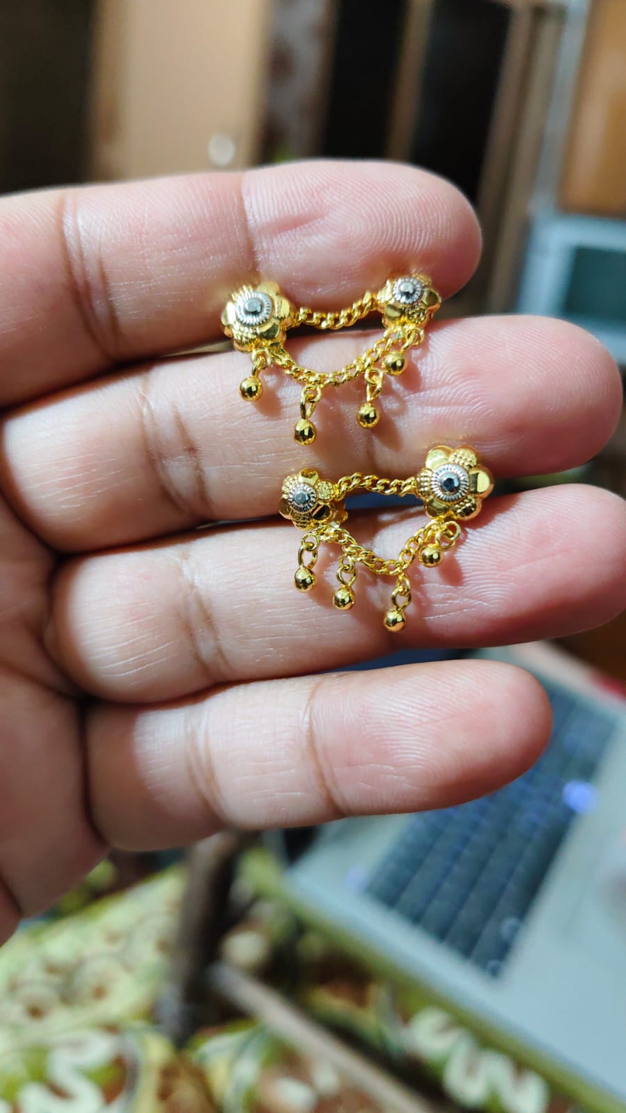 Gold-Plated 2-Step Tops from Beejays Jewellery