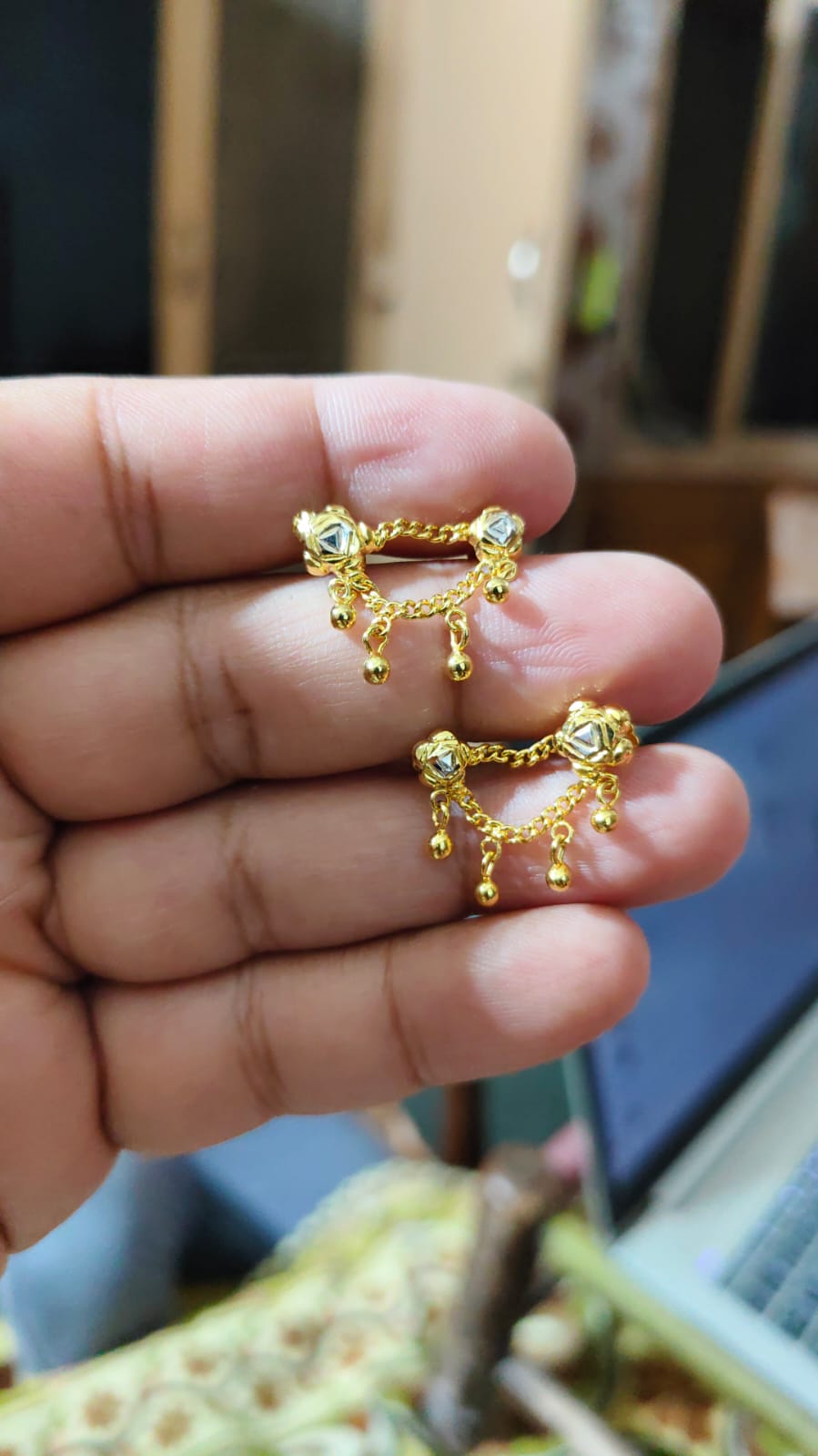 Gold-Plated 2-Step Tops from Beejays Jewellery