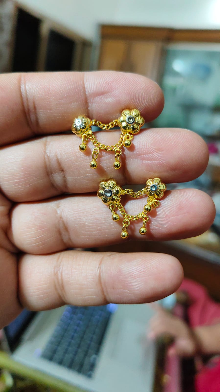 Gold-Plated 2-Step Tops from Beejays Jewellery
