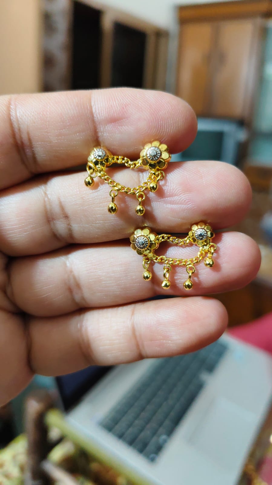 Gold-Plated 2-Step Tops from Beejays Jewellery