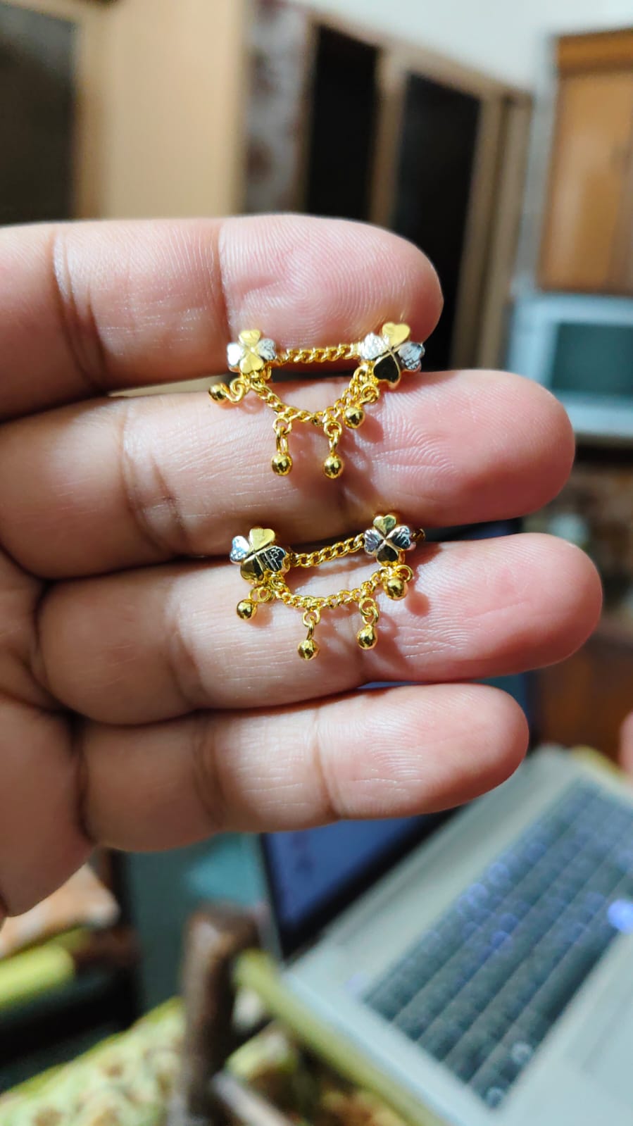 Gold-Plated 2-Step Tops from Beejays Jewellery
