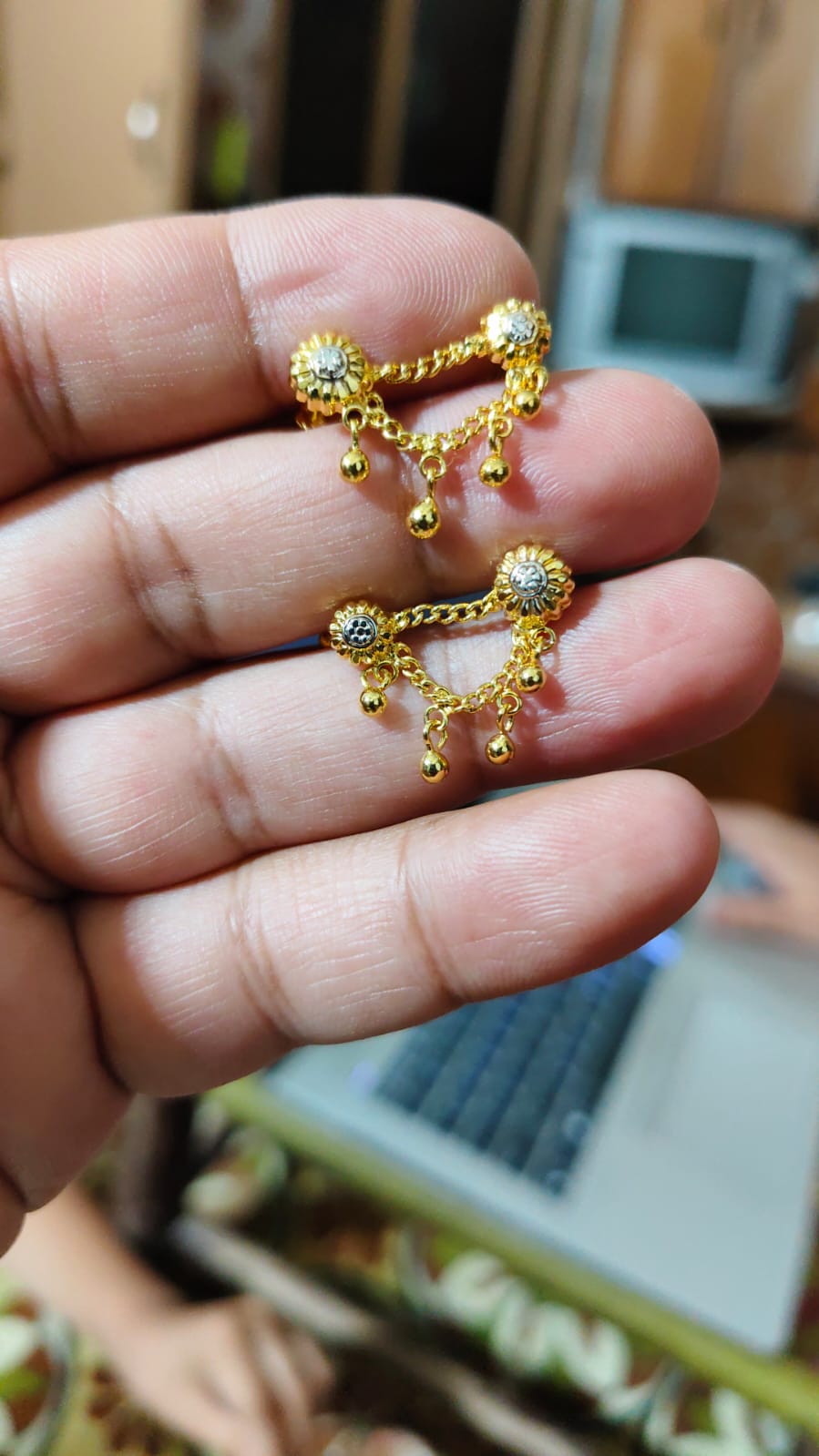 Gold-Plated 2-Step Tops from Beejays Jewellery