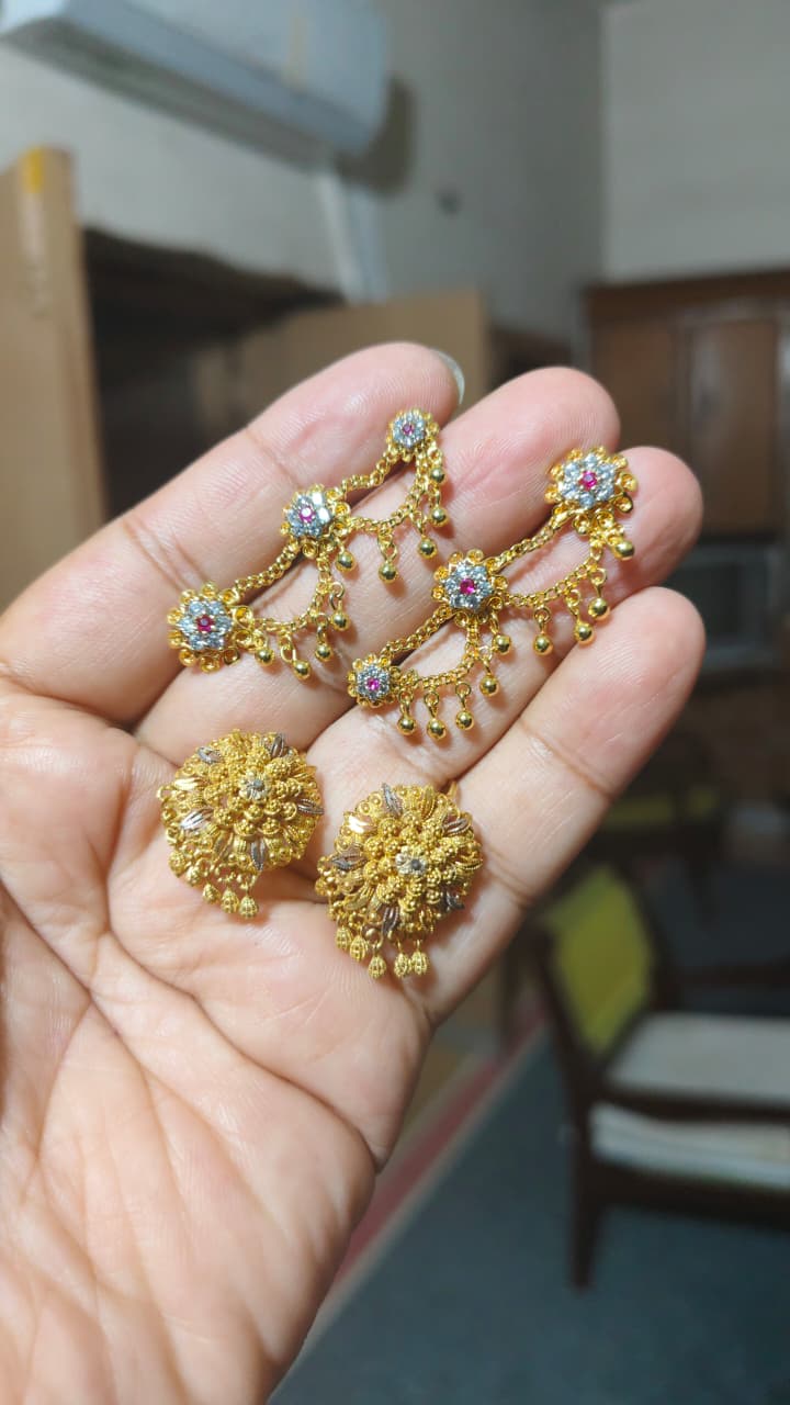 Three-Step Zircon & Ruby Tops from Beejays Jewellery