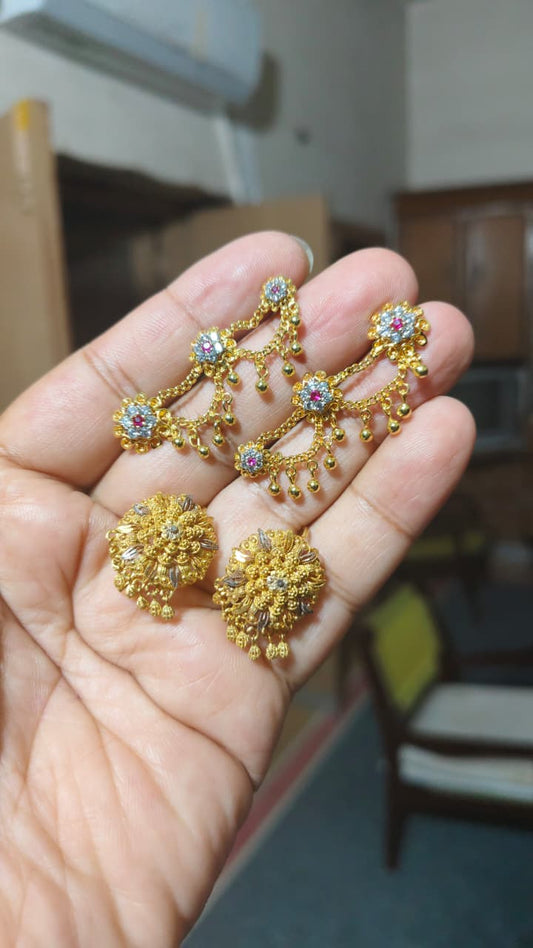 Three-Step Zircon & Ruby Tops from Beejays Jewellery