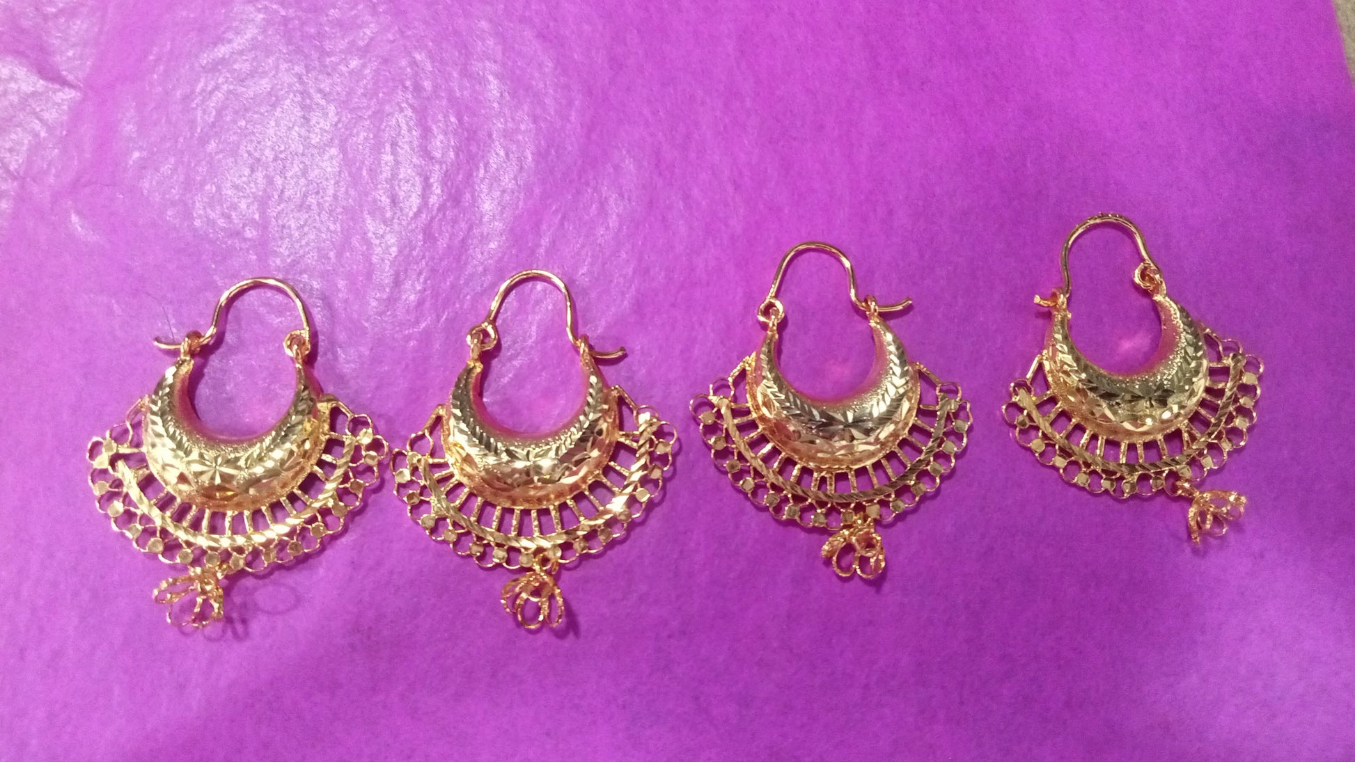 Gold-Plated Chand Bali Earrings from Beejays Jewellery