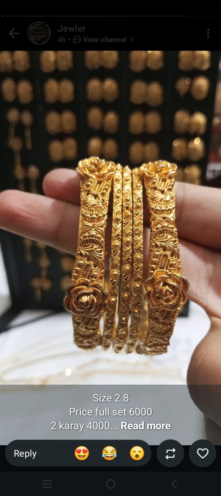 Flower set RP Gold plated