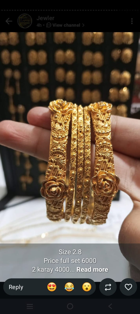 Flower set RP Gold plated