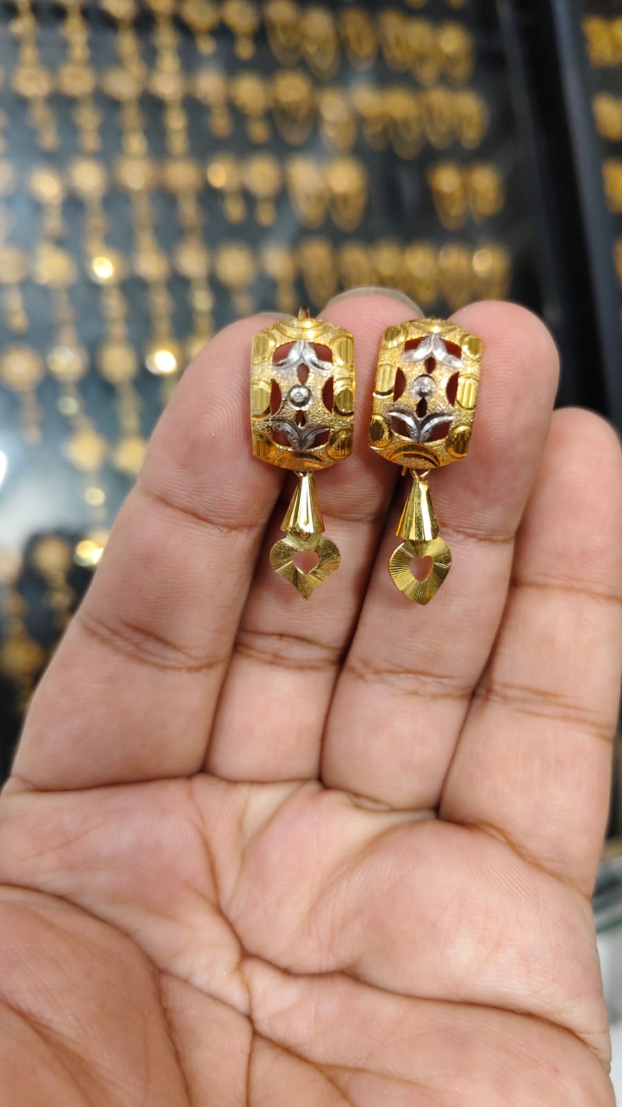 Gold plated earrings