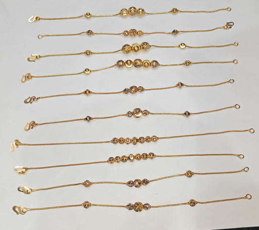 RP gold plated ball bracelet